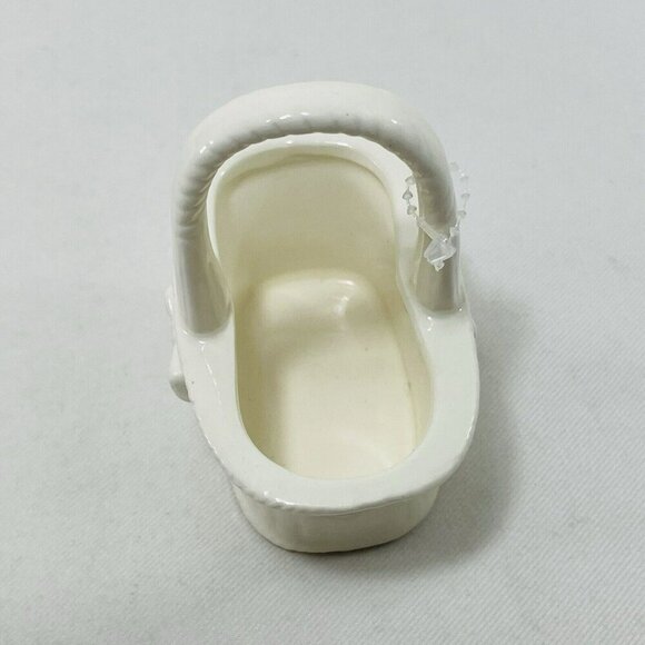 Vintage Wangs Trinket Box Basket Ceramic Woven Textured Jewelry Ring Pin Storage - Picture 7 of 10